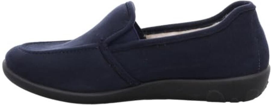 Dames slippers van micro velours met wol Blauw