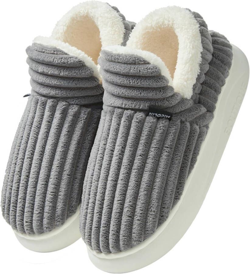 Dames Slippers voor Binnen en Buiten Fuzzy Zachte Pluche Pantoffels met Antislip en Lichtgewicht Comfort