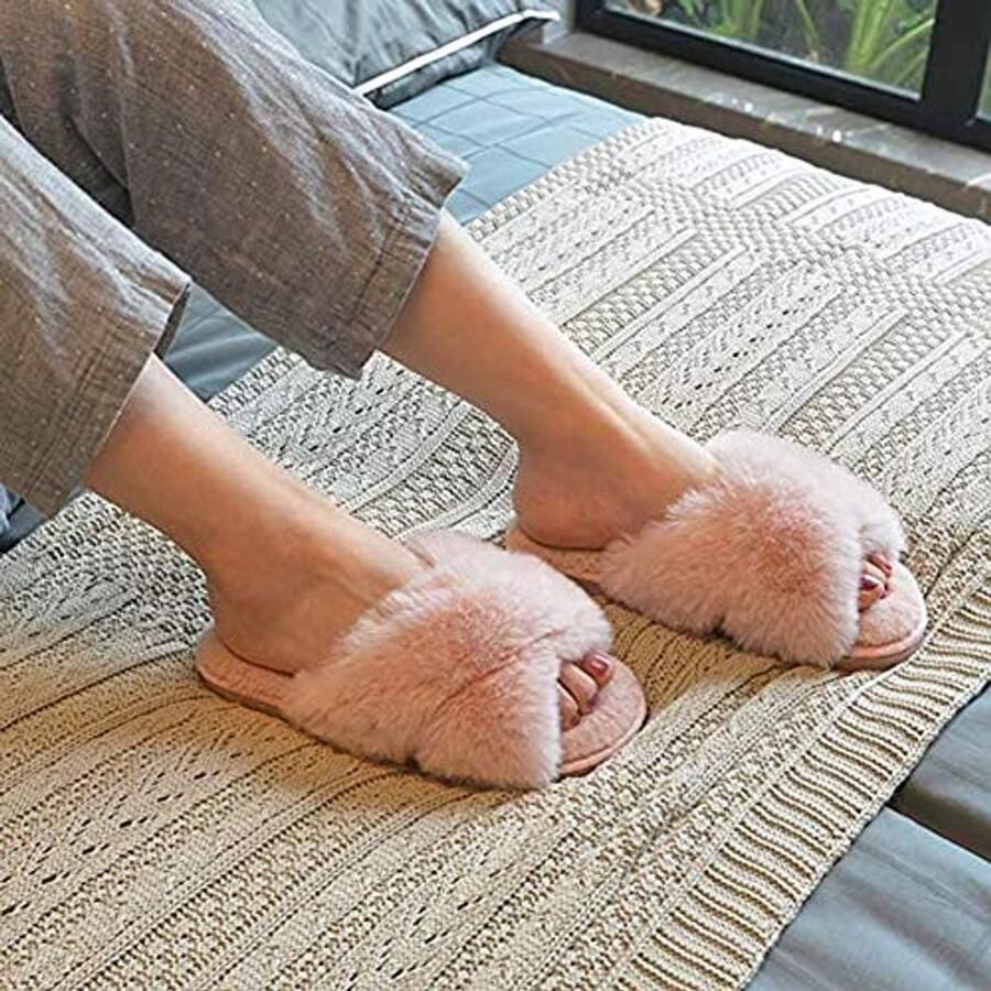Dames Slippers Warm en Comfortabel Roze
