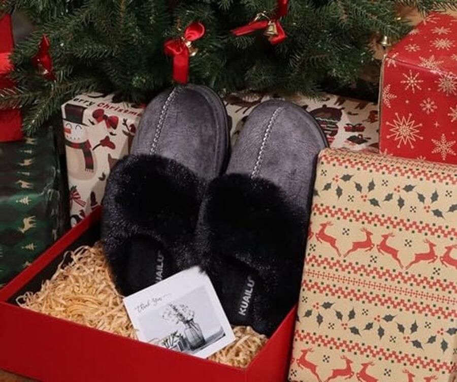 Dames slippers Warm en comfortabel Zwart - Foto 1