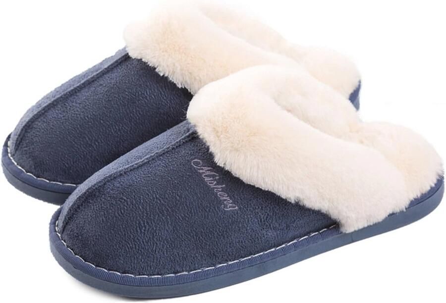 Dames Slippers Warme Fuzzy Pluche Slippers voor Binnen en Buiten Comfortabel en Antislip