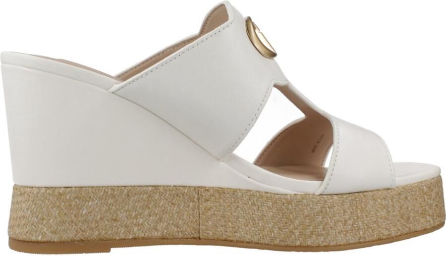 Dames Slippers Wit Faux Leer