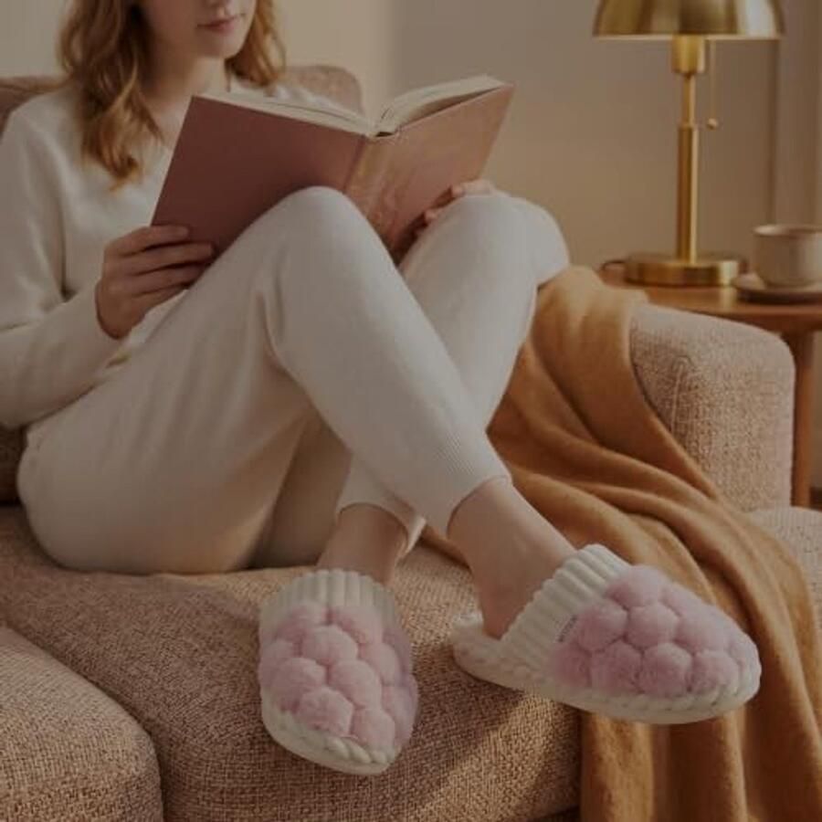 Dames Slippers Zacht en Warm Classic Stijl Perzikroze