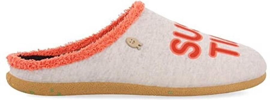 Dames Slippers Zachte badstof met stippen Grijs - Foto 1