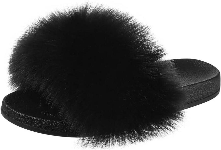 Dames Slippers Zomer Pluizig Comfortabele Slides