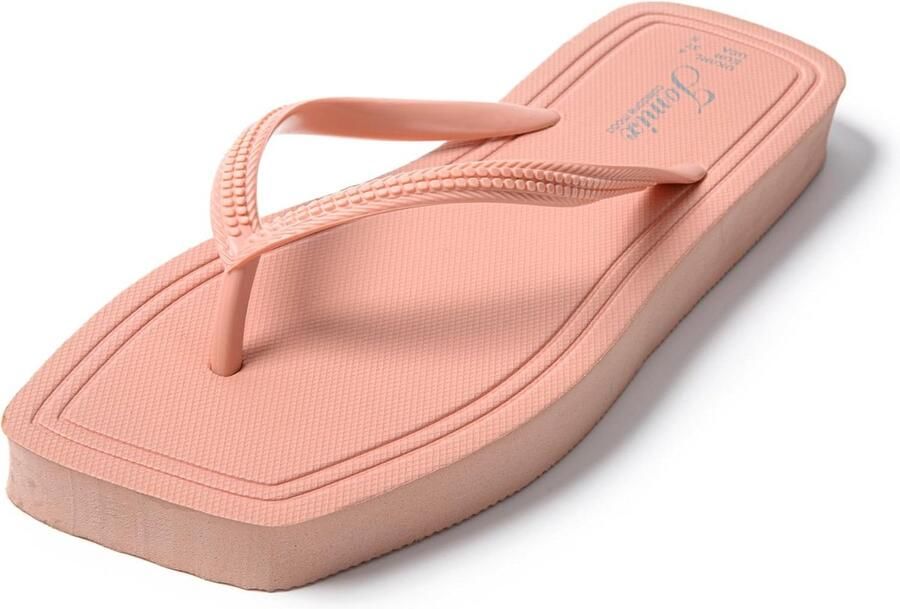 Dames Slippers Zomer Vierkante Band Strand & Zwembad Teenslippers