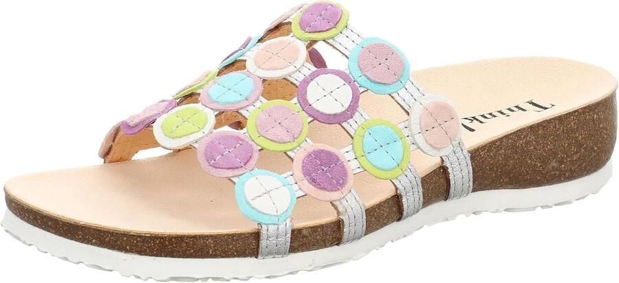Think! Slippers Julia sleehak zomerschoen pantoffel in cool retrodesign