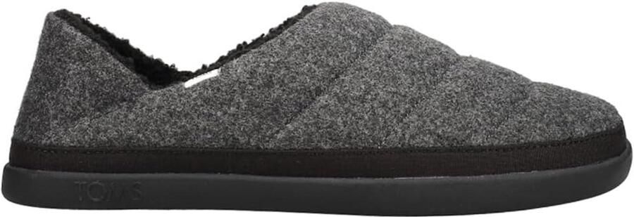 Dames Slippers Zwart Melange Comfortabele Bontsandalen