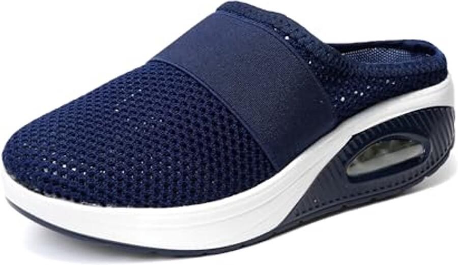 Dames Sloffen met Ademend Gaas en Sleehakken Comfortabele Orthopedische Pantoffels voor Zomer