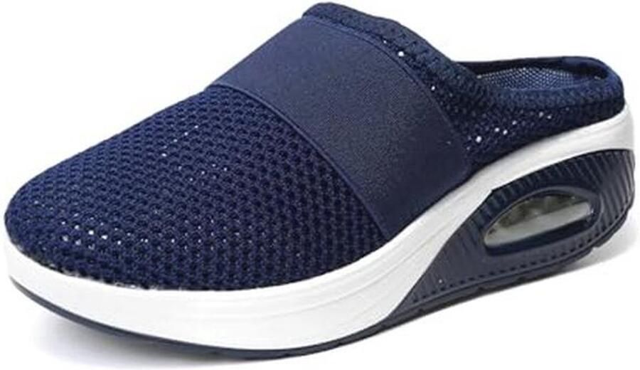 Dames Sloffen met Ademend Gaas en Sleehakken Comfortabele Orthopedische Pantoffels voor Zomer