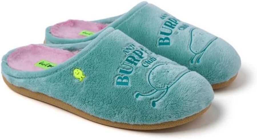 Dames Sloffen met Warme Bontvoering en Grappige Tekst