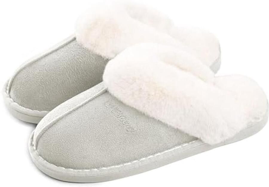 Dames Sloffen Warm Winter Slippers Fuzzy Nepbont Zacht Plat Pluche Pantoffels