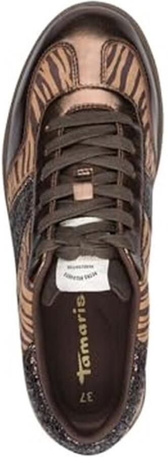 Dames Sneaker Low Mocca Comb Casual Comfort