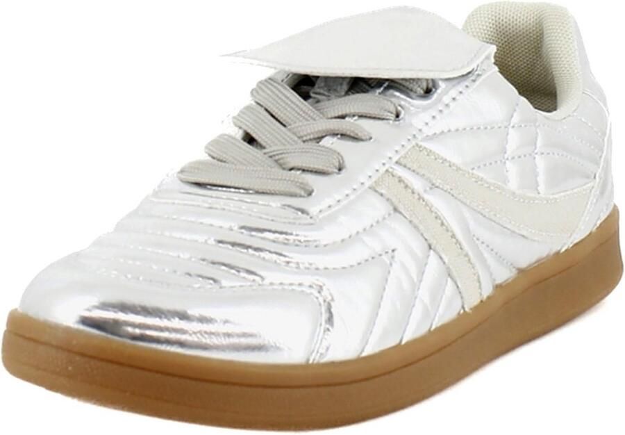 Dames Sneaker Madrid Zilver Comfortabele Casual Sportschoen