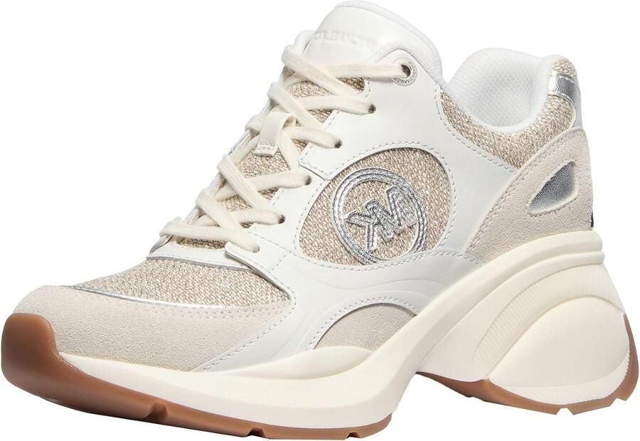 Dames Sneaker met Dikke Zool en Zilveren Details