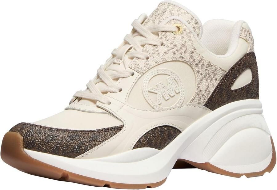 Dames sneaker met plateauzool en mesh detail