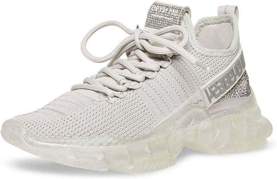 Dames Sneaker met Strass Details en Sculpturale Zool