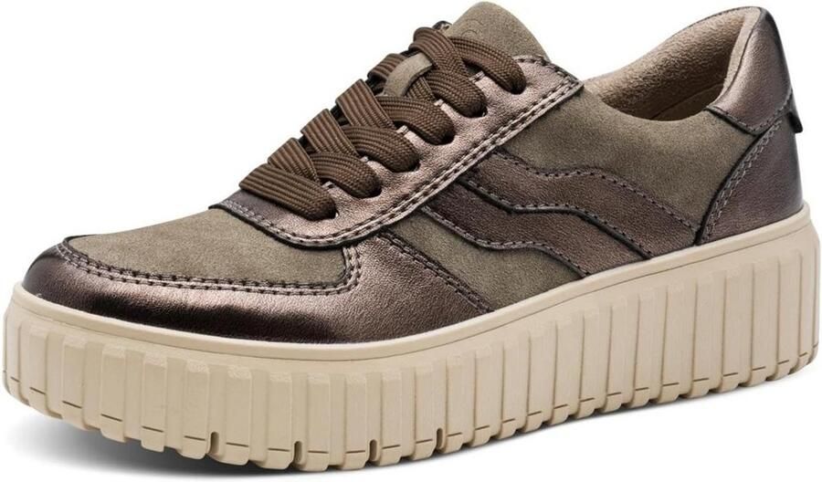 Dames Sneakers met Veters in Vegan Leer voor Extra Breedte