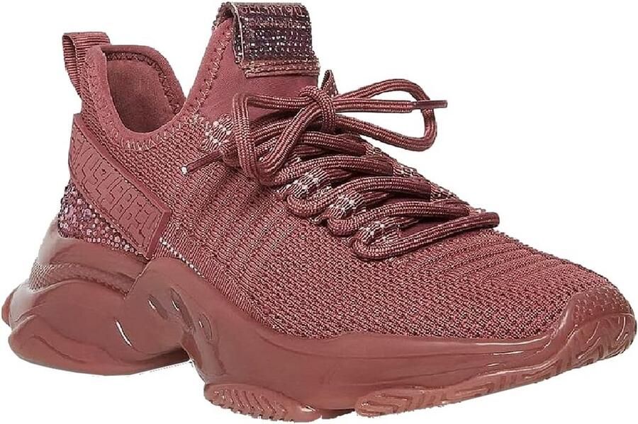 Dames Sneakers Roze Trendy Lage Sportschoenen met Textuur en Glitters
