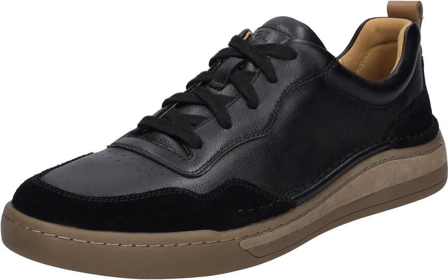 Dames sneaker van duurzaam leer met verwisselbaar voetbed en normale wijdte