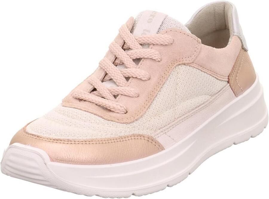 Dames Sneaker Velours Textiel Materiaalmix met Bamboevoering