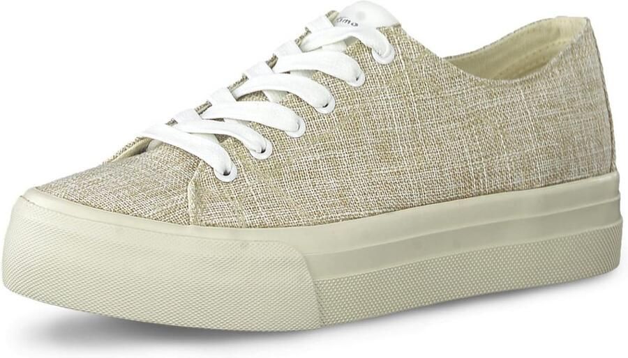 Dames Sneaker Wit Suède en Textiel Gemakkelijk te Combineren