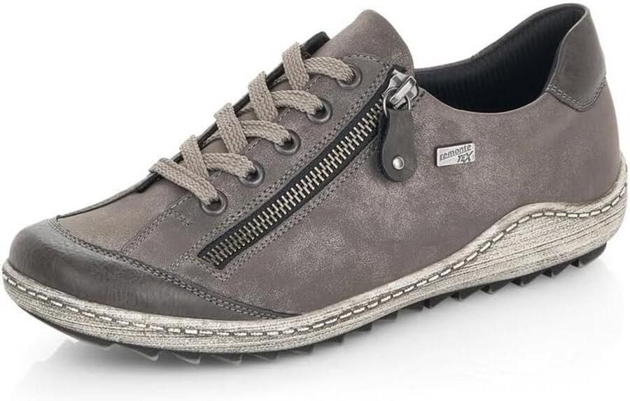 Dames Sneakers Blauw Suède Veter- en Ritsmodel Comfortabele Pasvorm