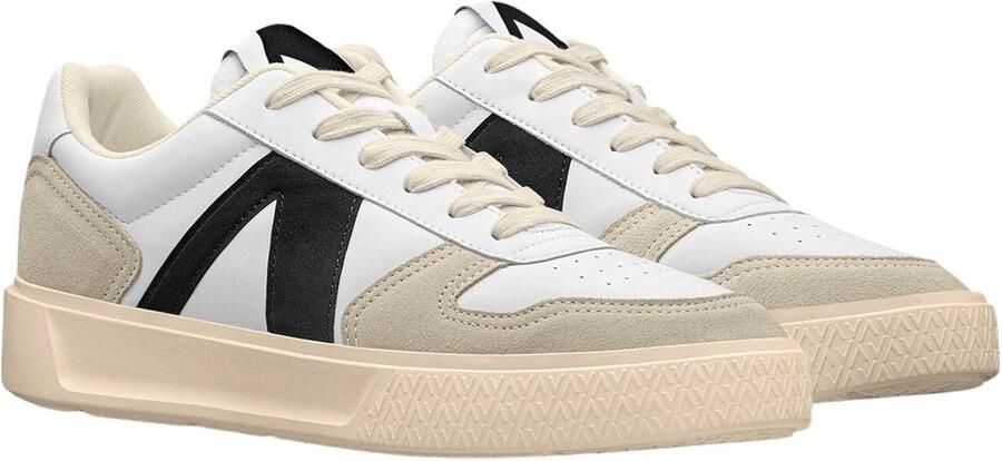 Dames Sneakers Casual Schoenen Dagelijks Gebruik Leer & Suède Details Wit Zwart
