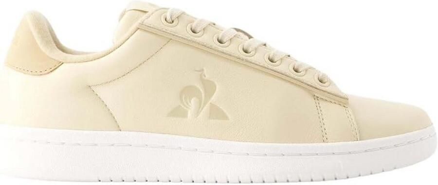 Dames Sneakers Casual Wit en Zandkleurig Lage Instapper