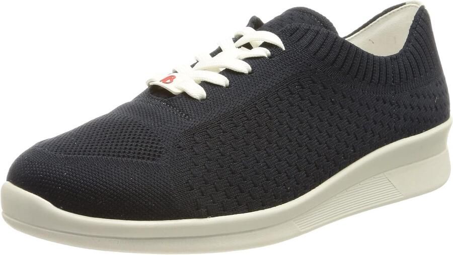 Dames Sneakers Comfortabele Schoenen Dagelijks Gebruik Ademend Gebreid Materiaal Zwart