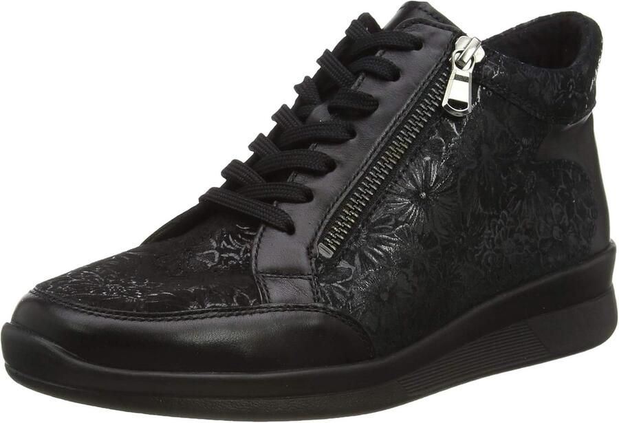 Dames Sneakers Comfortabele Schoenen Dagelijks Gebruik Flexibel Stretchinzetstuk Zwart