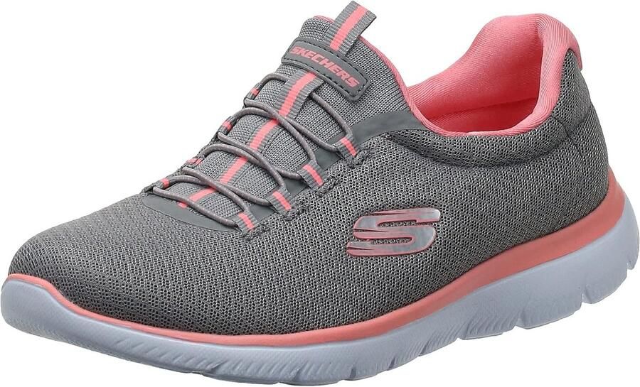 Dames Sneakers Comfortabele Schoenen Dagelijks Gebruik Luchtgekoeld Grijs Roze