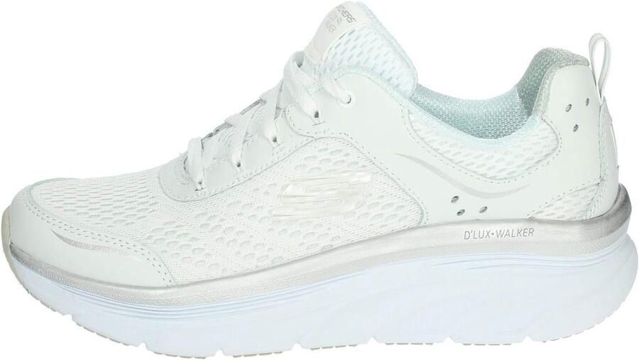 Dames Sneakers Comfortabele Schoenen Lange Afstanden Lopen Air-Cooled Memory Foam Wit Zilver