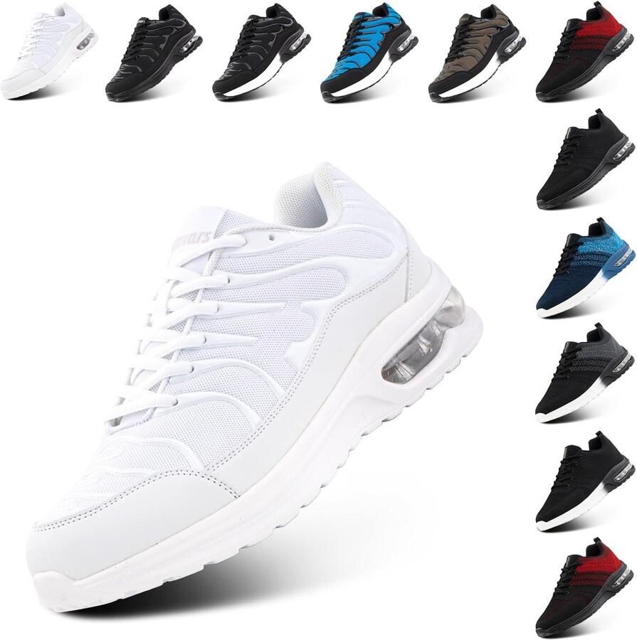 Dames Sneakers en Sportschoenen Wit Zwart voor Fitness Tennis en Hardlopen