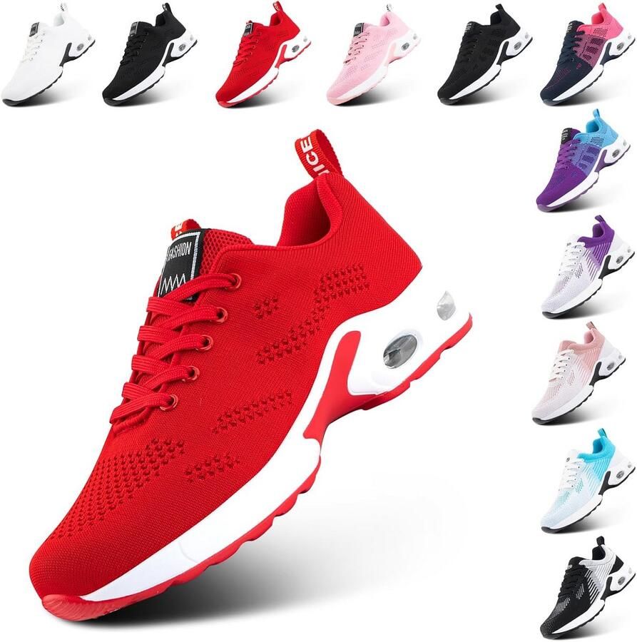 Dames Sneakers Hardloopschoenen Lichtgewicht Sport Fitness Modieus Zwart