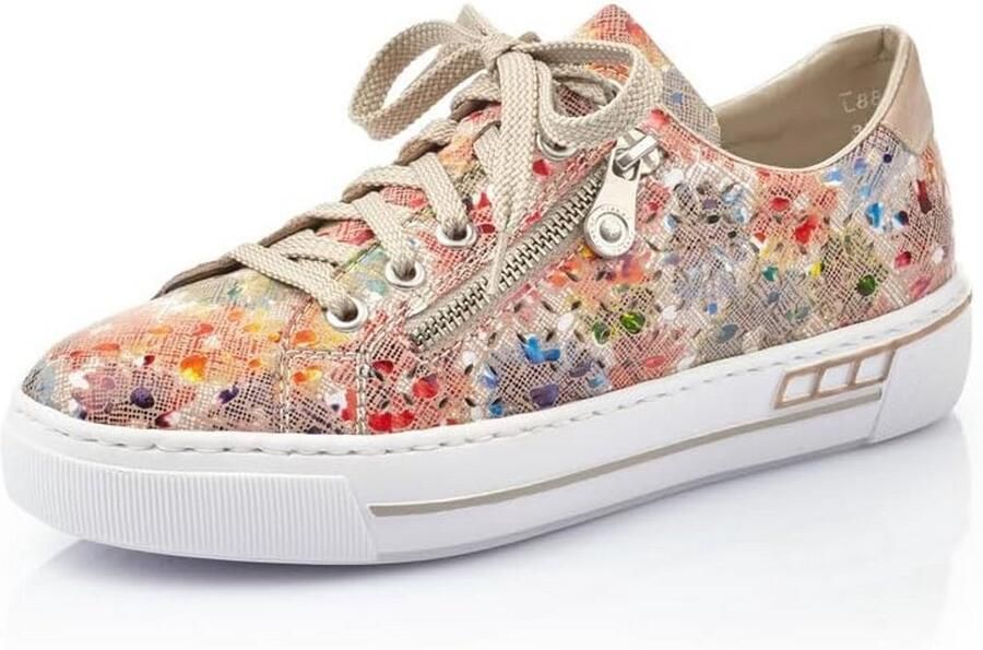 Dames Sneakers Laag Gekleurd Kunstleer Comfortabele Veterschoenen Lichtgewicht