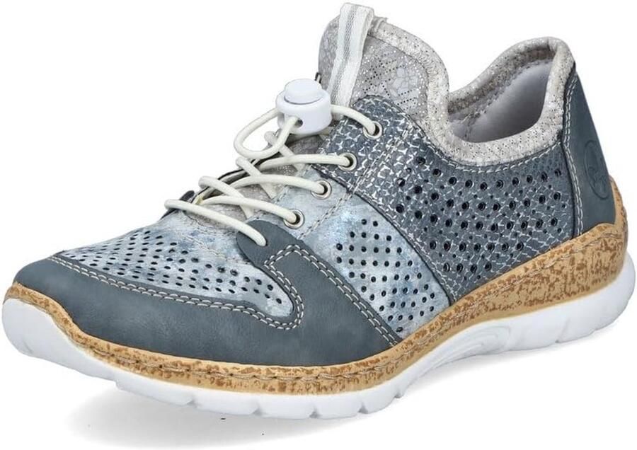 Dames Sneakers Laag Wit & Zilver Lichtgewicht en Flexibel