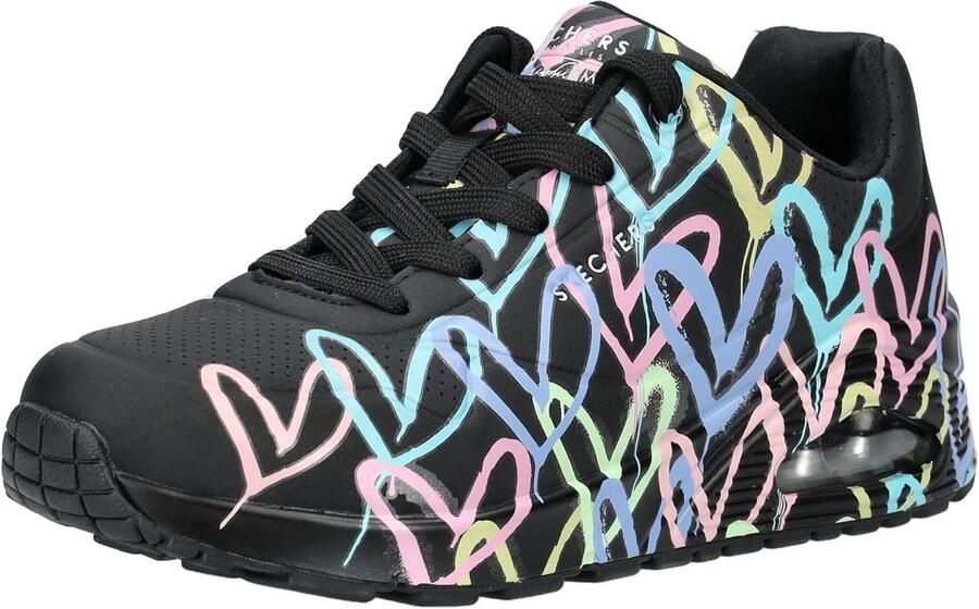 Dames Sneakers Lage Schoenen Casual Dagelijks Hartjes Print Platform Zool Wit Blauw