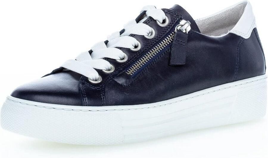 Dames Sneakers Leer Comfortabele Vetersluiting en Rits
