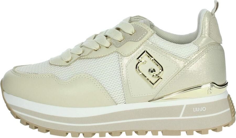 Dames Sneakers Wit Leer Mix Rubberen Zool Comfortabel Lente Zomer