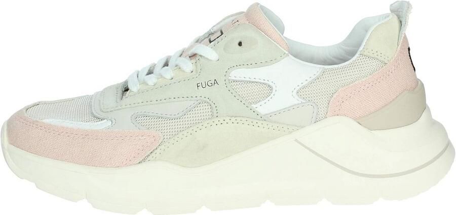 Dames Sneakers Lona Wit met Roze Details
