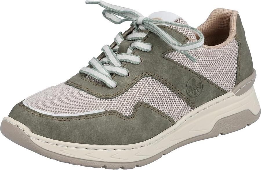 Dames Sneakers M0010 Cactusgroen Beige Comfortabele Lichtgewicht