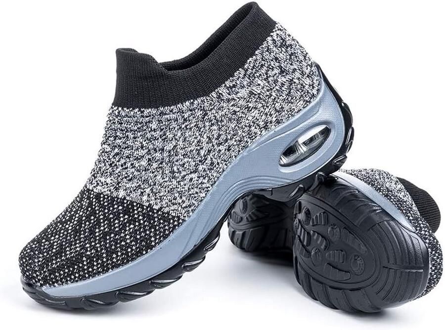 Dames Sneakers Mesh Ademend Luchtkussen Hardlopen Fitness Gym Comfortabel Zwart Blauw Roze Kaki Wit