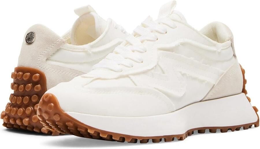 Dames Sneakers met Dikke Zool Comfortabele Witte Sportschoenen