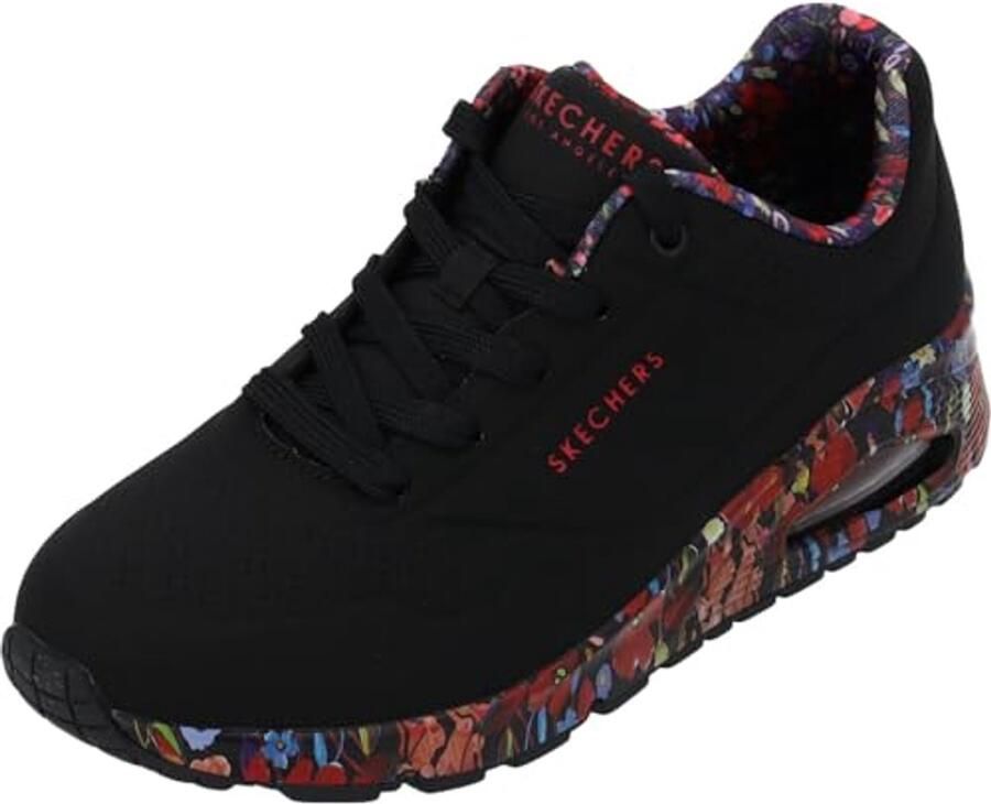 Dames Sneakers met Floral Print Comfortabele Lace-up Trainers