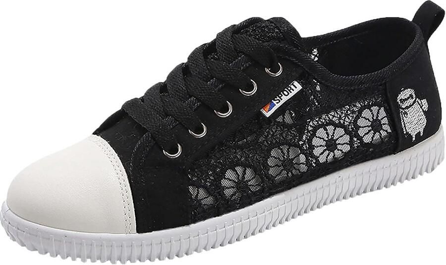 Dames Sneakers met Kant en Borduurwerk Ademende Zomerschoenen