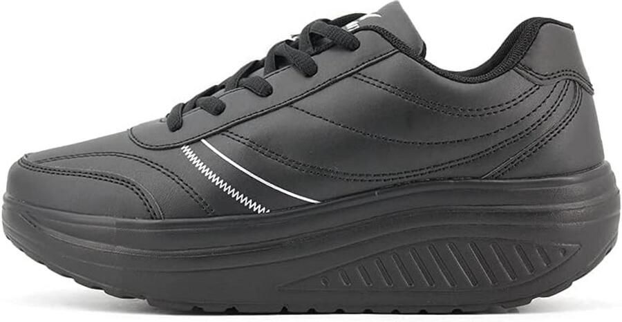 Comfortabele Plateau Sneakers met Klittenband voor en Casuall Sportschoenen