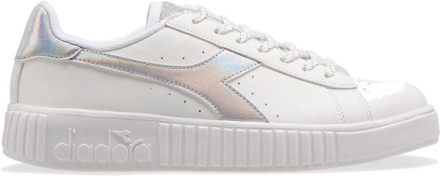 Dames Sneakers met Python Details en Contrasterende Fries