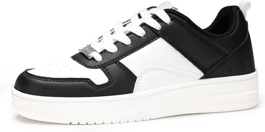 Dames Sneakers met Strassstenen Comfortabele Lage Sneakers met Vetersluiting