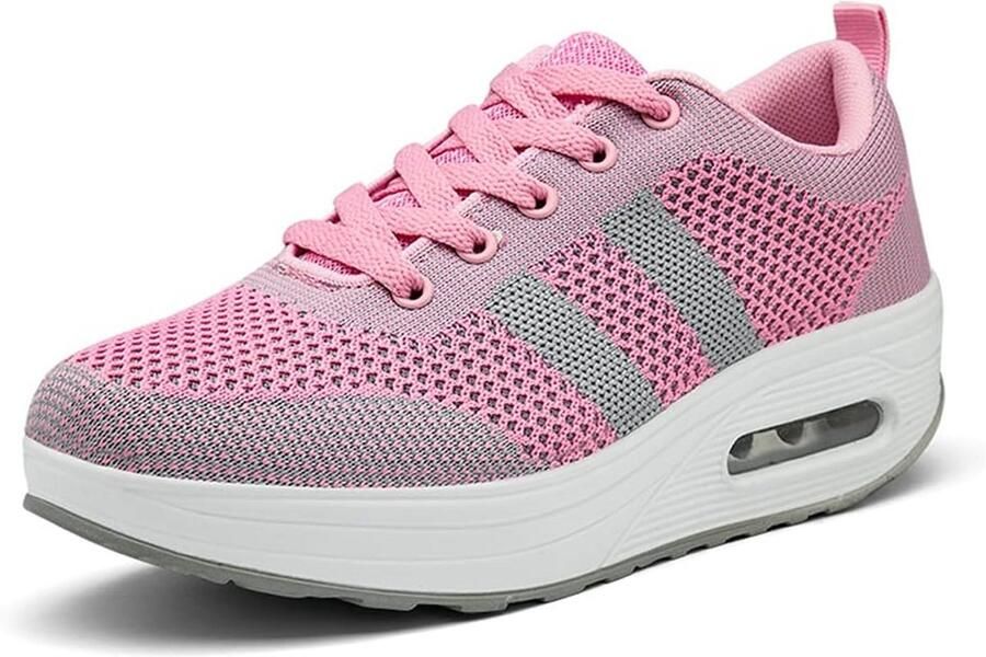 Dames Sneakers met Wedge Hak Lichtgewicht Ademende Sportschoenen